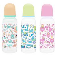 Бутылочка с соской "Малыши и малышки", от 0 мес., 250мл., классика, полипропилен